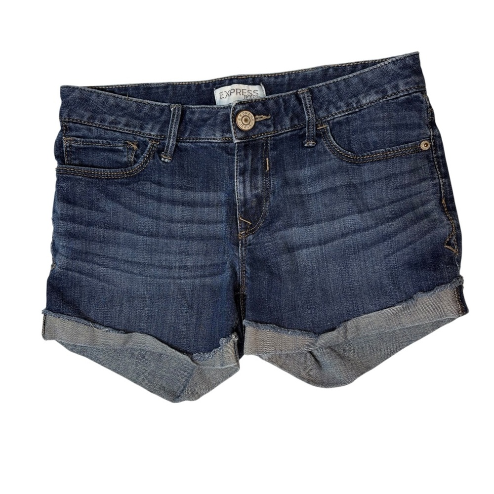 Express Dark Blue Jean Shorts